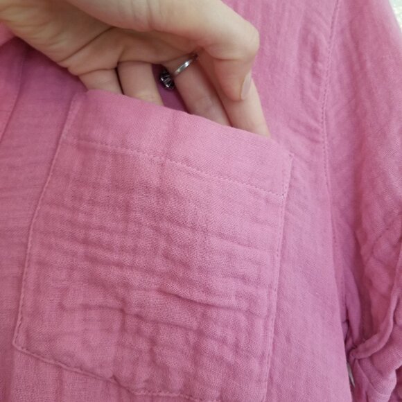 Rails Pink Collared Shortsleeve Top XS - Picture 6 of 10